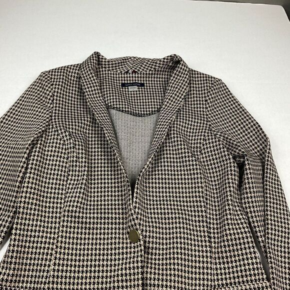 Tommy Hilfiger Womens Knit Blazer Houndstooth Professional Button Jacket Size 4 - Picture 3 of 10